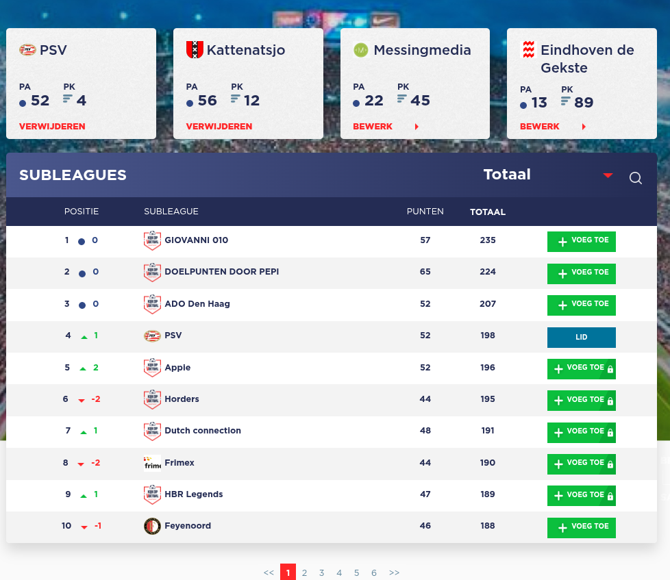 Kijk op Voetbal Fantasy Football game gallery image 3